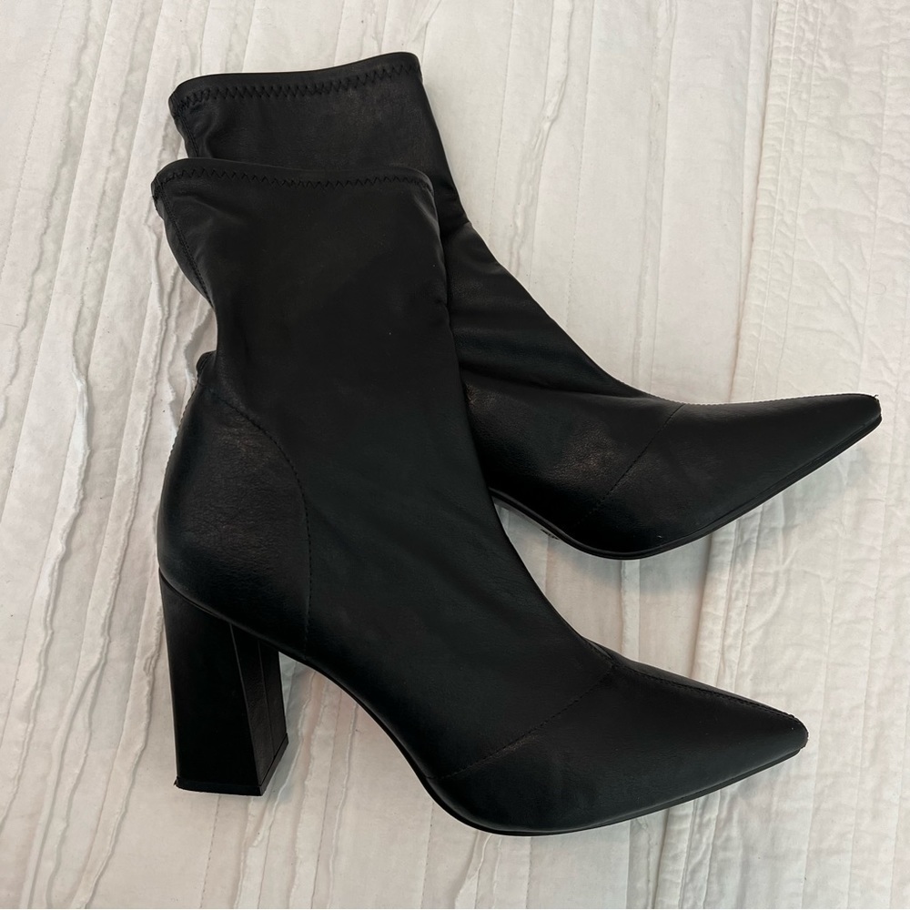 ASOS Truffle Black Ankle Boots Pointy Toes Size 10